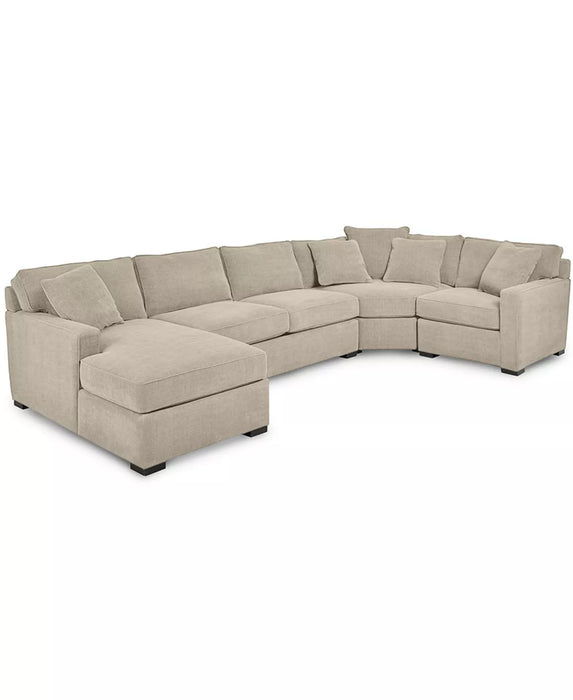 Rylight Fabric Chaise Sectional Sofa