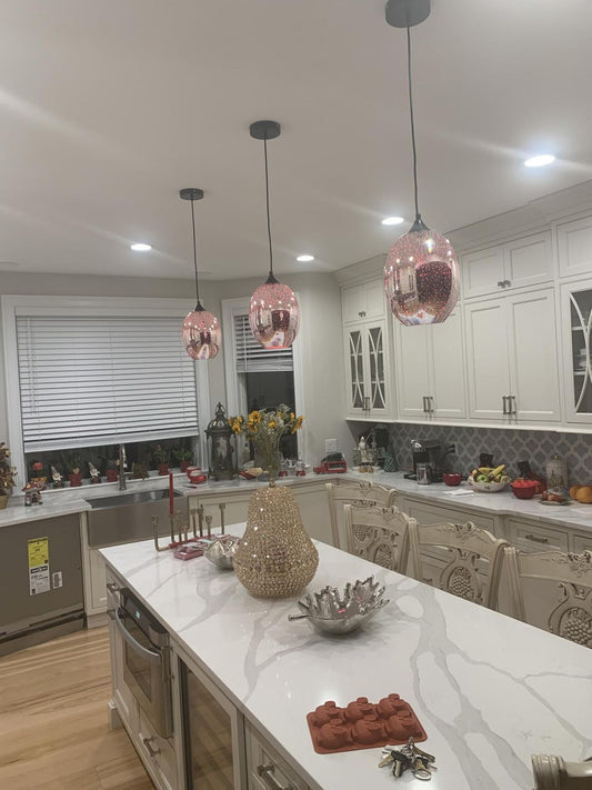 Rylight 3D kleurrijke glazen vuurwerkkunst hanglamp