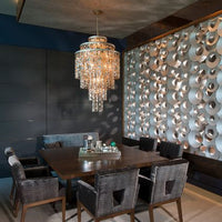 Rylight 6-Tier 7/13/19-Light Round Tiered Shells Chandelier