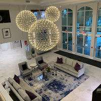 Rylight 11,8"/15,7"/19,7"/23,6"/31,5"/39,4"/47,2" ronde sterrenhemel hangende kroonluchter