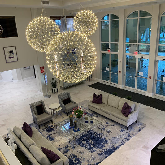 Rylight 11.8 بوصة/15.7 بوصة/19.7 بوصة/23.6 بوصة/31.5 بوصة/39.4 بوصة/47.2 بوصة ثريا متدلية دائرية مرصعة بالنجوم