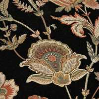 Botanical Tapestry Wood Frame Accent Chair