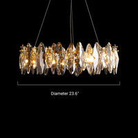 Luxury Leaf Crystal Chandelier for Living Room Modern/Dining Room