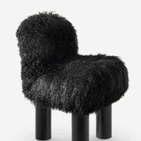 Post‑Modern Italian Sculptural Cloud‑Soft Fleece Lounge Chair