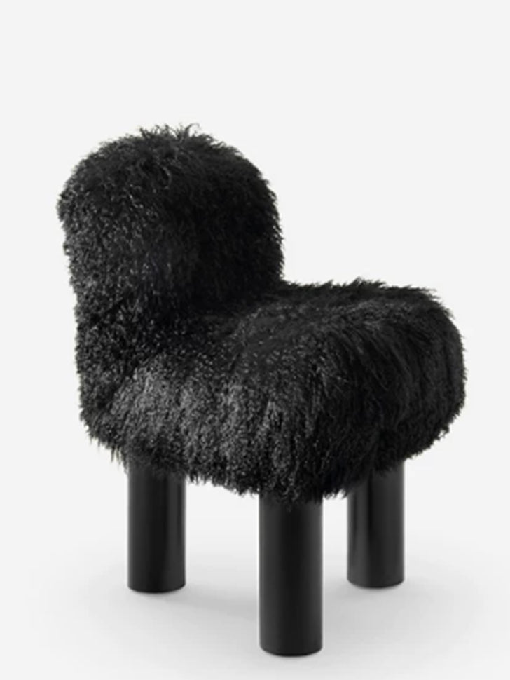 Post‑Modern Italian Sculptural Cloud‑Soft Fleece Lounge Chair