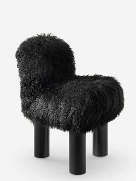 Post‑Modern Italian Sculptural Cloud‑Soft Fleece Lounge Chair