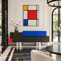 Chromatic Geometric Sideboard