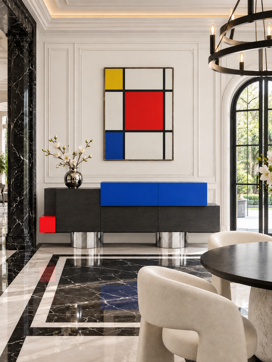 Chromatic Geometric Sideboard