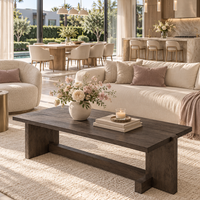 Sculptural Black Oak Coffee Table