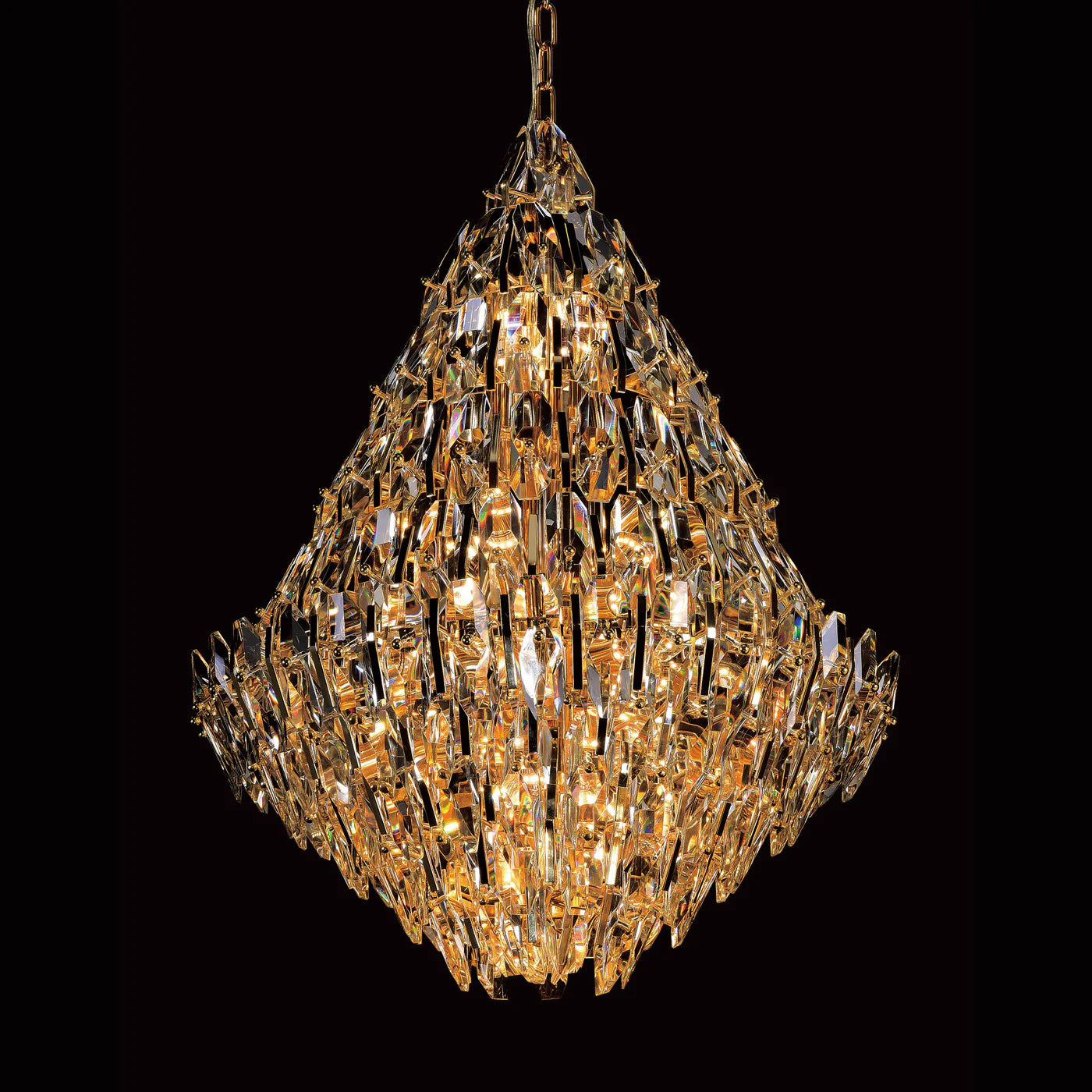 Rylight Multi-Tier Honeycomb Crystal Chandelier