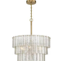 Rylight 9/12-lichte overgangskroonluchter van kwikglas