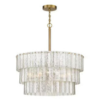 Rylight 9/12-lichte overgangskroonluchter van kwikglas