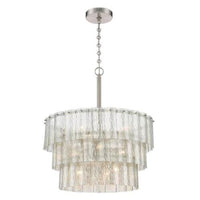 Rylight 9/12-lichte overgangskroonluchter van kwikglas