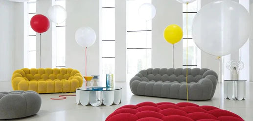 Rylight 1/2/3-zits katoenmix ronde/rechthoekige kleurrijke bank/fauteuil