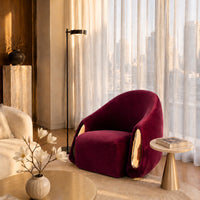Aurelia Sculptural Velvet Accent Chair