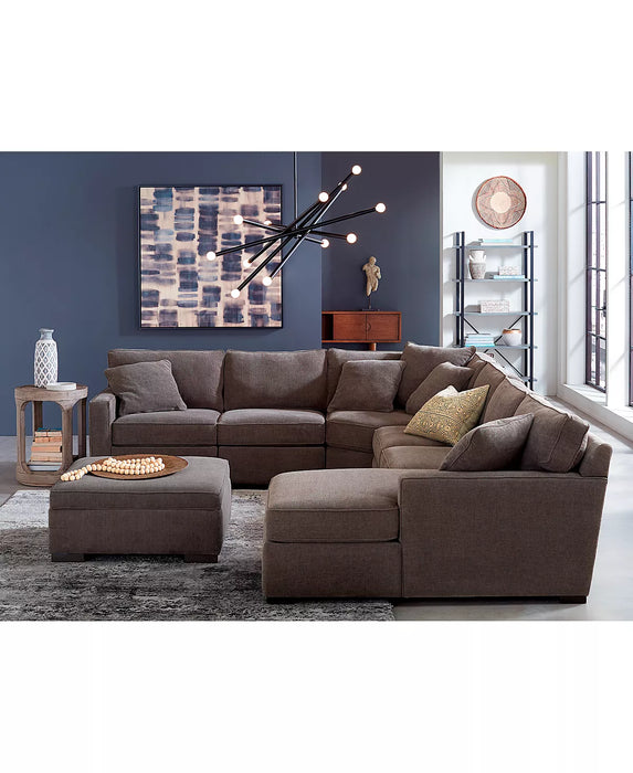 Rylight Fabric Chaise Sectional Sofa