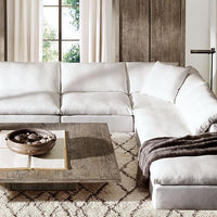 Rylight Cloud Left/Right-Arm Seat Sectional Performance Linen Weave Sofa