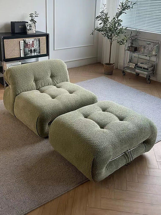 Vintage Leather/Cotton Soriana Armchairs Sofa For Living Room/Study