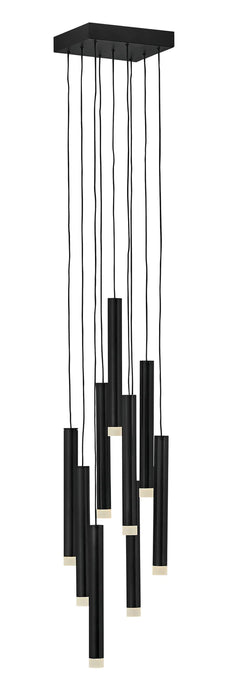 Rylight 9/36/45-Light Heritage Brass LED Pendant with Brass/Black Finish Color in Different Sizes