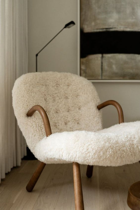 Gezellige fleece lounge-accentstoel