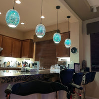Rylight 3D Colorful Glass Fireworks Art Pendant Light