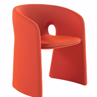 Contemporary H-Shape Upholstered Cotton/Leather/Nubuck Leather Sofa Chair For Living Room