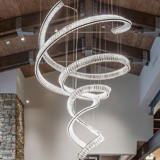 Rylight luxe spiraalvormige kristallen kroonluchter