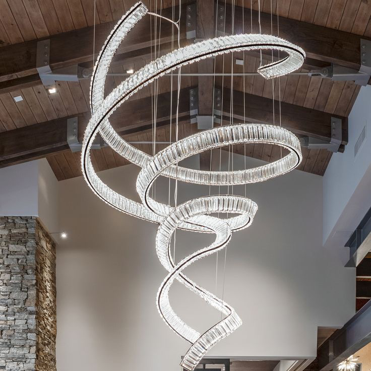 Rylight luxe spiraalvormige kristallen kroonluchter