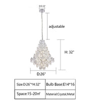Rylight Honeycomb Glass Tiered Chandelier