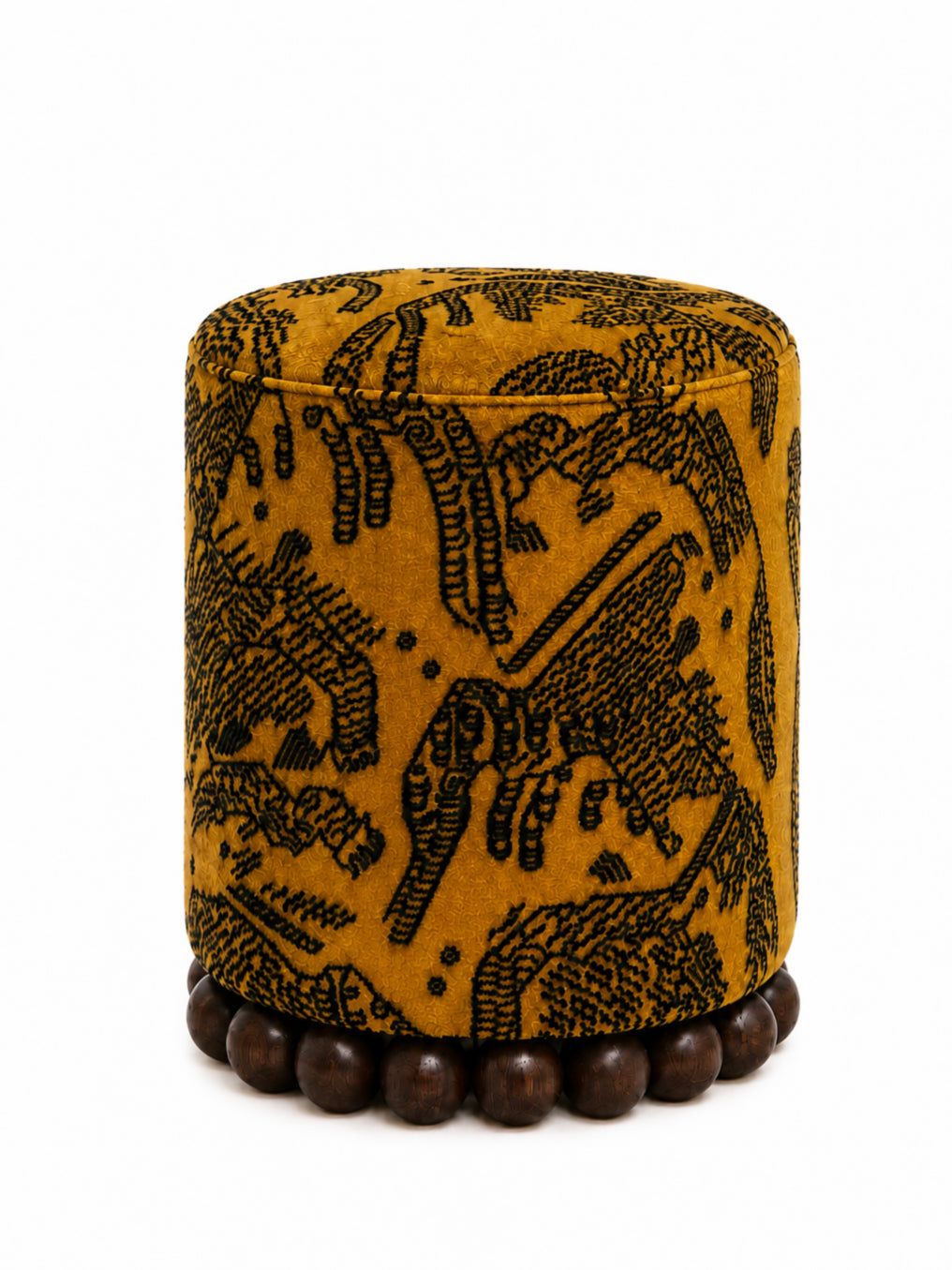 Tiger Mountain Sculptural Beaded Ottoman