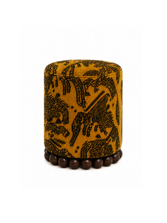 Tiger Mountain Sculptural Beaded Ottoman