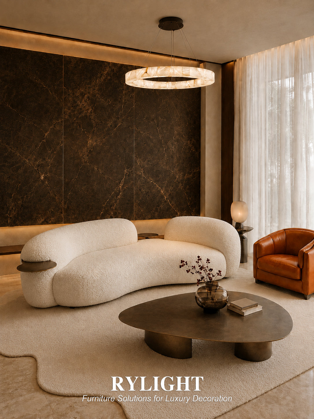Aurelia Sculptural Bouclé Sofa