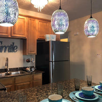 Rylight 3D Colorful Glass Fireworks Art Pendant Light
