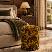 Tiger Mountain Sculptural Beaded Ottoman