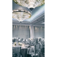 ثريا كريستالية فاخرة حديثة رائعة مثبتة على السقف المنخفض 