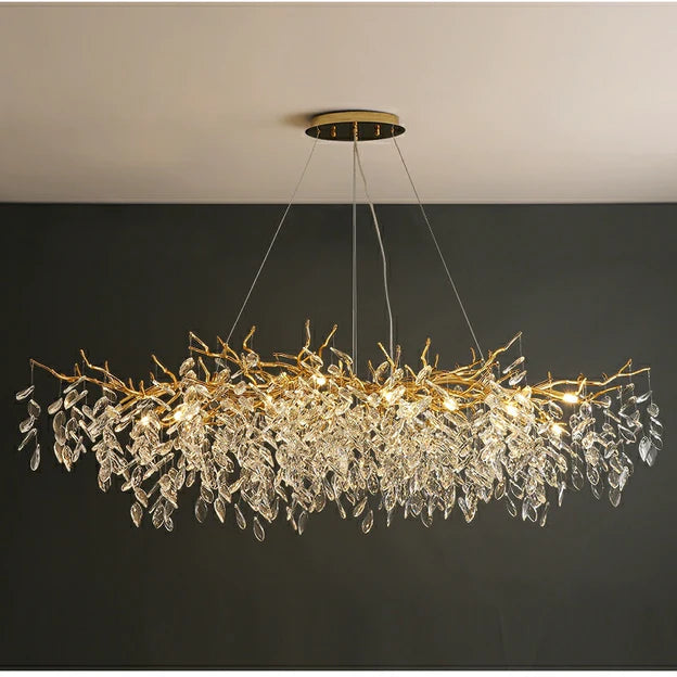 Rylight Round/Rectangle Affordable Crystal Chandelier