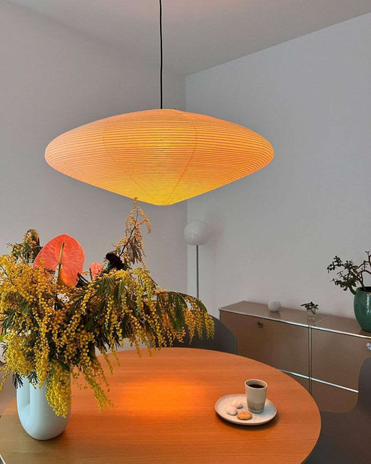 Rylight handgemaakte minimalistische witte papieren lampenkaphanger