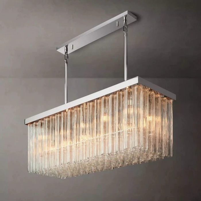Rylight 1/3-laags ronde/rechthoekige kristallen buisvormige kroonluchter
