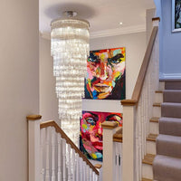 ثريا كريستالية طويلة للغاية تشبه قطرة المطر من رايلايت