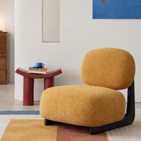 Modern Sculptural Bouclé Lounge Chair