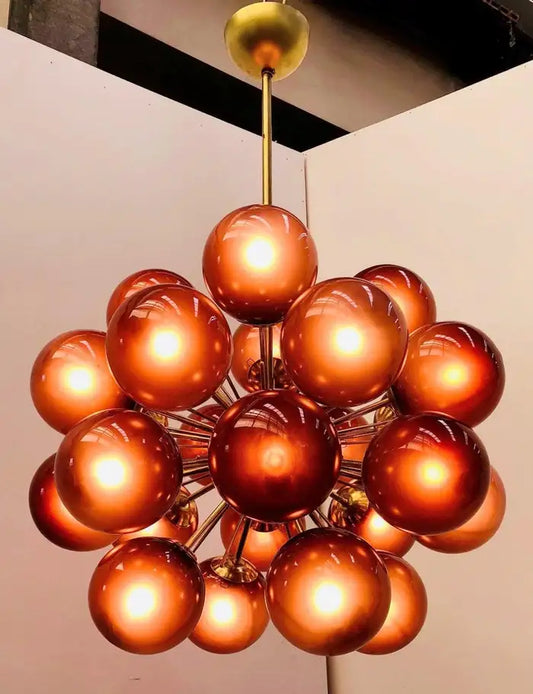 Sputnik Wit/Paarse Druiven Glazen Kroonluchter voor Woonkamer/Eetkamer/Badkamer/Slaapkamer 