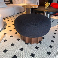 Roma Sculptural Upholstered Stool