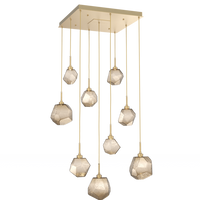 Rylight Gem handgeblazen glazen vierkante hangende kroonluchter