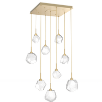 Rylight Gem handgeblazen glazen vierkante hangende kroonluchter