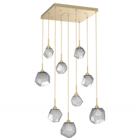 Rylight Gem handgeblazen glazen vierkante hangende kroonluchter