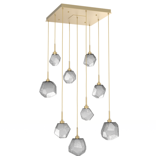 Rylight Gem handgeblazen glazen vierkante hangende kroonluchter