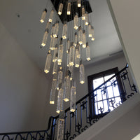 ثريا Rylight 3/7/13/25/41-Light Glacier Bubble Crystsal باللون الذهبي/الكروم/الأسود