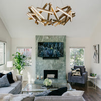 Moderne ronde/lineaire geometrische aluminium LED-kroonluchter 