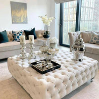 مسند قدم مستدير مربع/طاولة قهوة