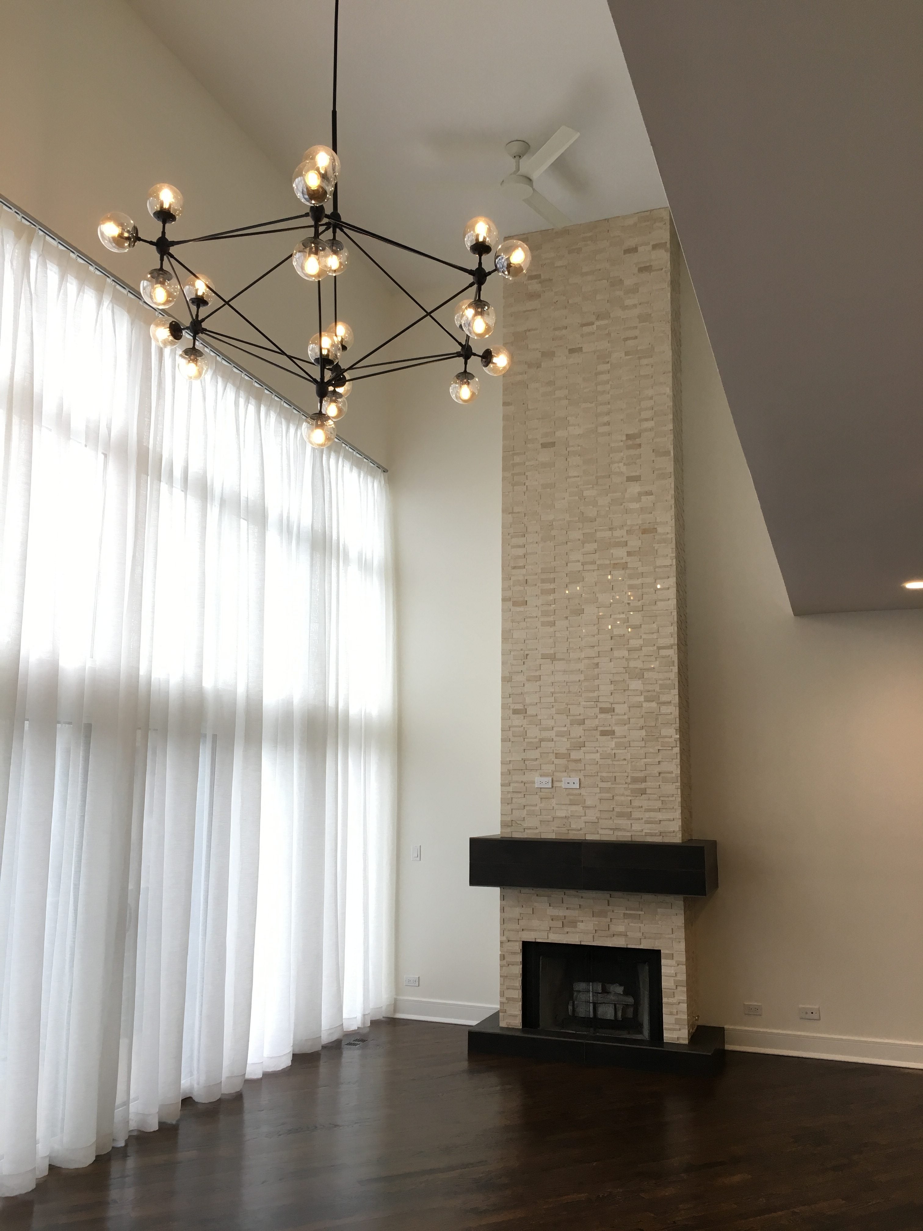 Rylight 10/15/21-Light Black Diamond Industrial Glass Chandelier